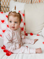 Little Joy Co. Blushing Bows Modal Lounge Set Two Piece Comfort Wear - Apparel & Accessories > Clothing > Baby & Toddler Clothing > Baby & Toddler Outfits
