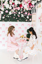 Mila & Rose ® Blushing Bows Twirl Dress With Pockets 3 4 Sleeve Girls - Everetts Place Boutique - 