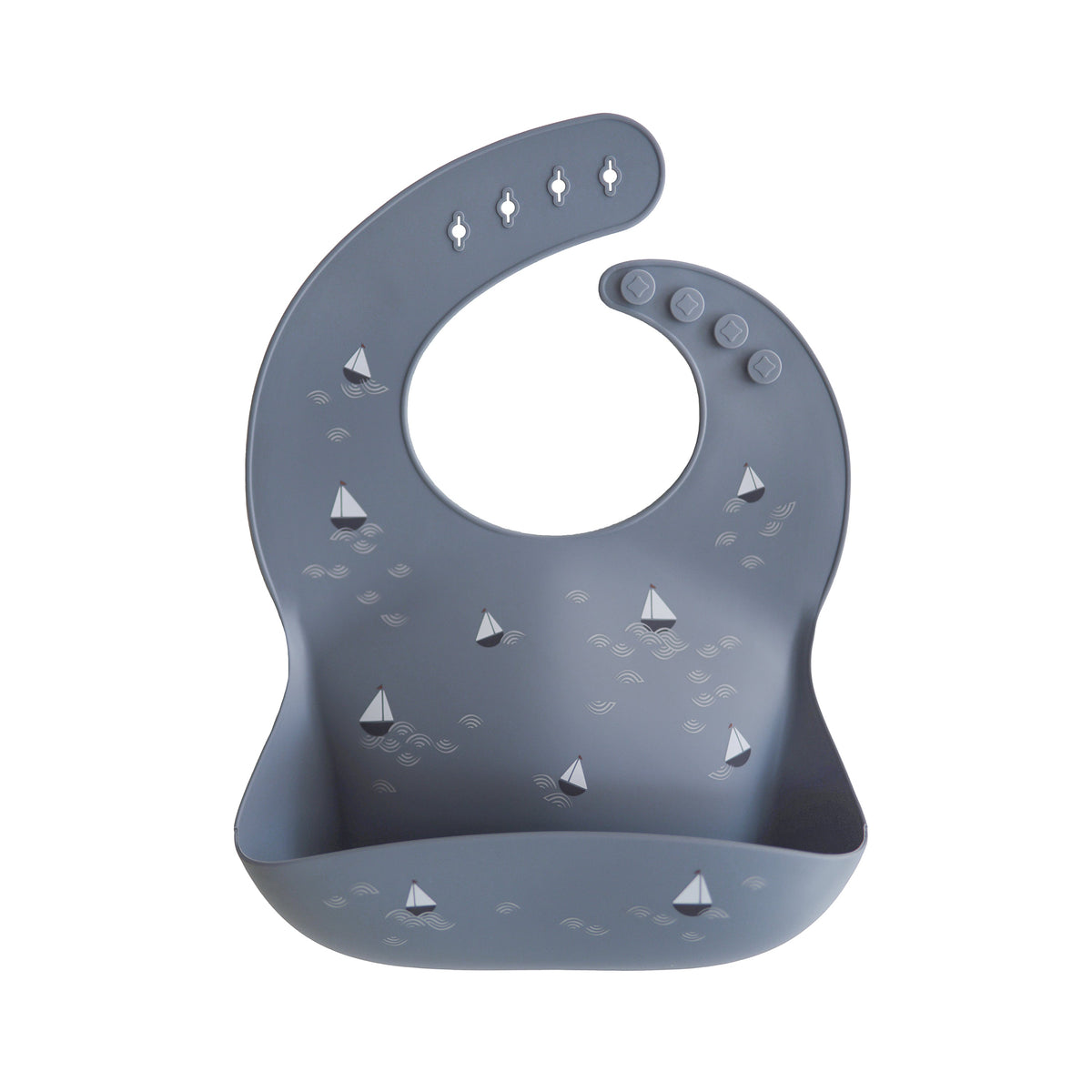 Silicone Baby Bib, Polka Dot Print by Mushie