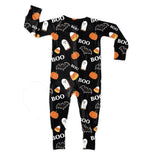 Boo Halloween, Bamboo Zipper Footie Miller & Co. Everetts Place Boutique