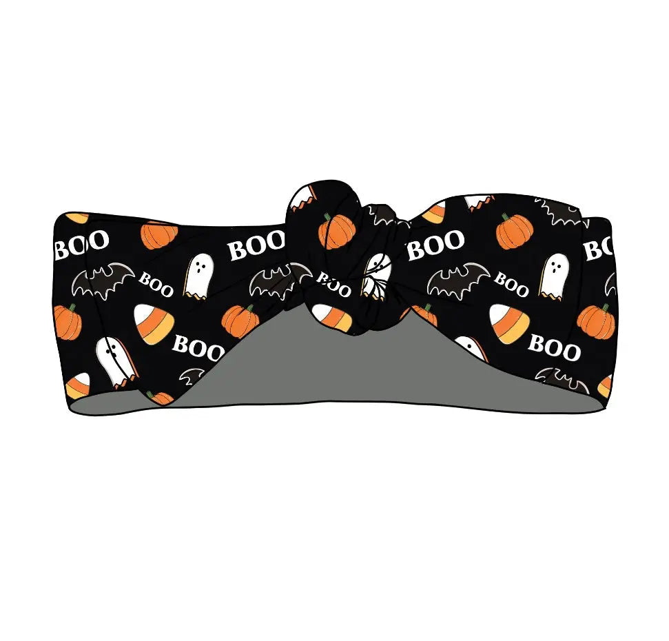 Boo Halloween, Headband Bow Miller & Co. Everetts Place Boutique