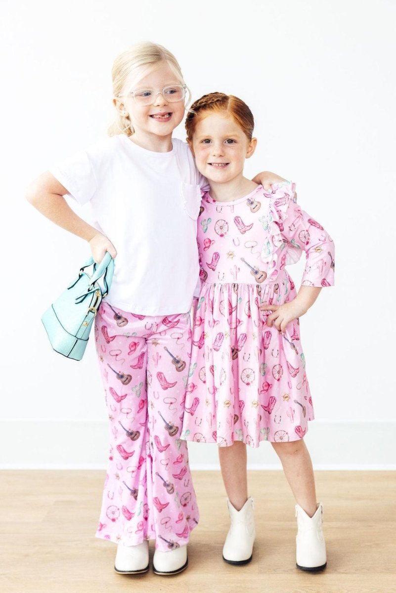 Mila & Rose ® Boot Scootin Ribbed Velvet Bells for Fall Style Kids - Everetts Place Boutique - 