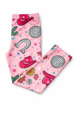Boots & Bling Leggings - Pink, Sock, Polka dot, Pattern, Active Pants | Everetts Place