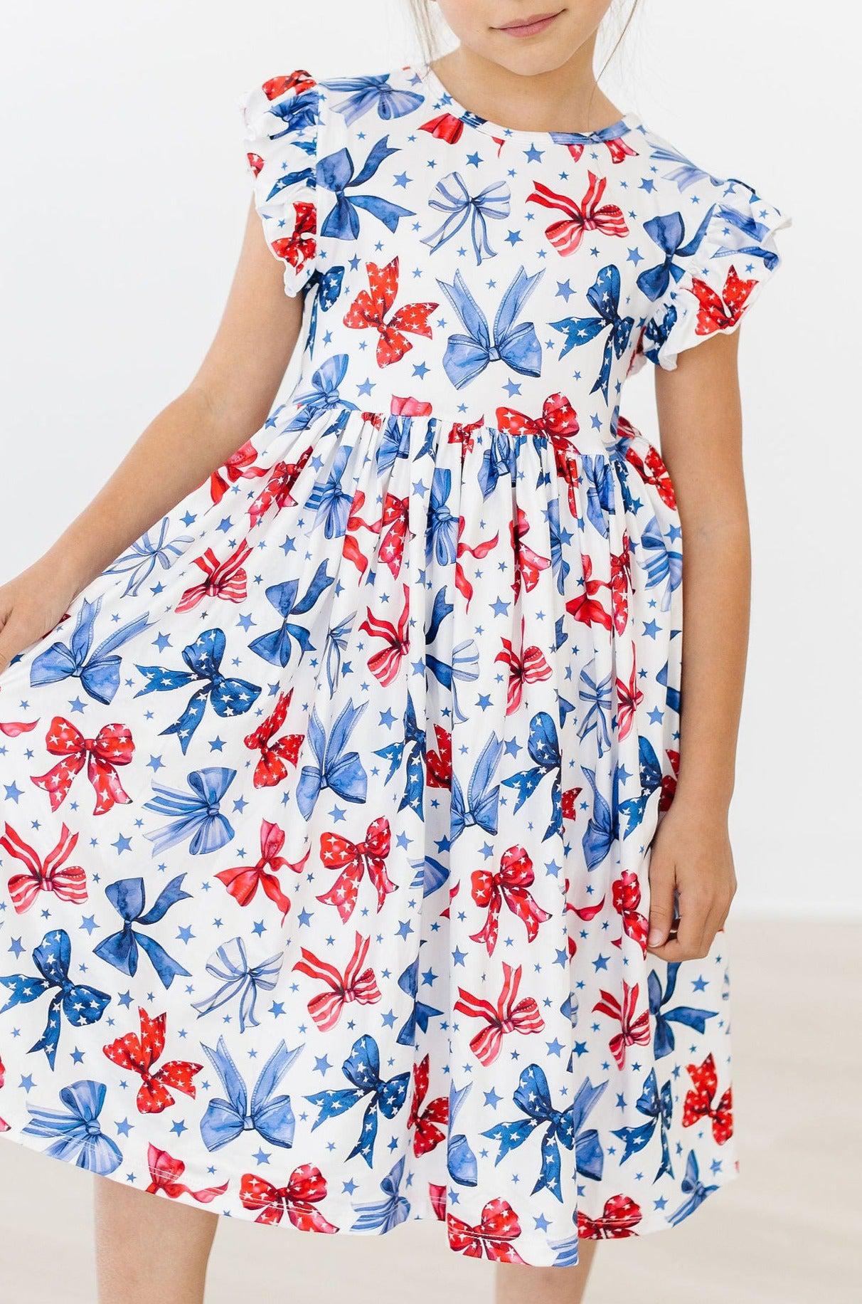 Born to Sparkle Flutter Sleeve Twirl Dress for Toddlers Mila & Rose ® Everetts Place: Online Boutique