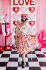 Mila & Rose ® Bouquet Beauty Twirl Dress Pockets Three Quarter Sleeve - Apparel & Accessories > Clothing > Dresses Twirl Pocket Dress 3/4
