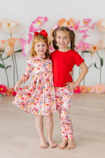 Mila & Rose ® Bouquet Beauty Twirl Dress Pockets Three Quarter Sleeve - Apparel & Accessories > Clothing > Dresses Twirl Pocket Dress 3/4