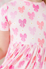 Bow Beauty Pocket Twirl Dress For Girls Mila Rose Kids Mila & Rose ® Everetts Place: Online Boutique