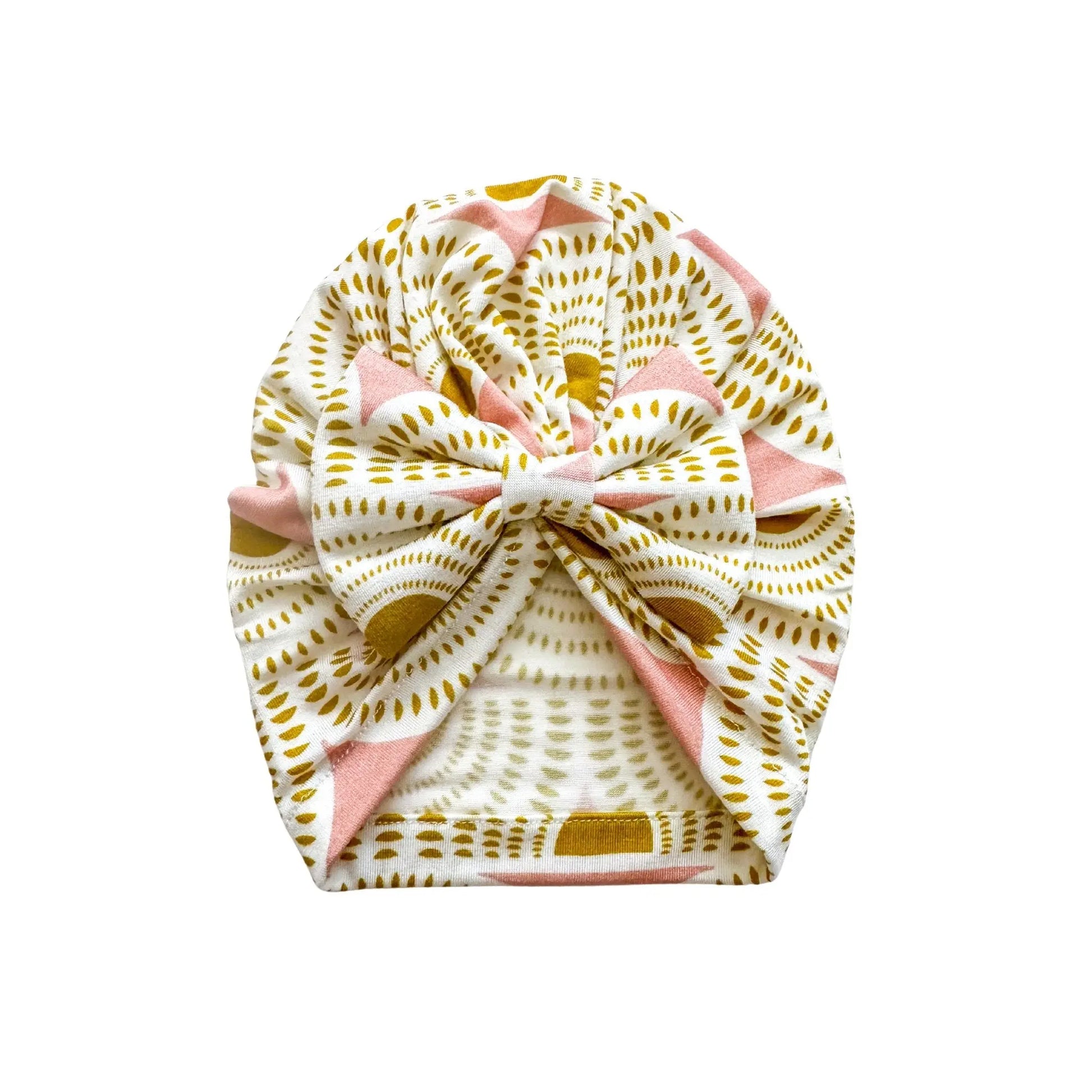 Bow Turban Hat - Vintage Sunshine Harp Angel Boutique