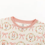 Dreamlet Bows And Bunnies Two Piece Set Soft Bamboo Fabric Dreamlet - Apparel & Accessories > Clothing > Baby & Toddler Clothing > Baby & Toddler Sleepwear Two Piece PJs