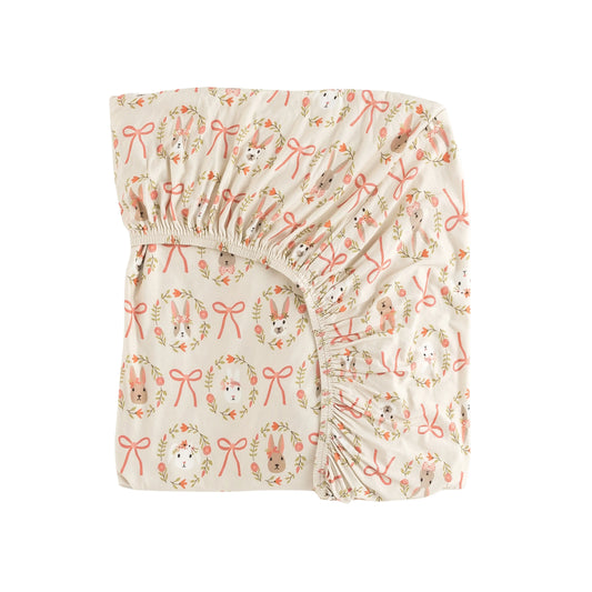 Bows & Bunnies (Crib Sheet) Dreamlet Everetts Place: Online Boutique