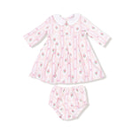 Angel Dear Box Pleat Dress With Peter Pan Collar And Diaper Cover - Apparel & Accessories > Clothing > Baby & Toddler Clothing > Baby & Toddler Dresses 930