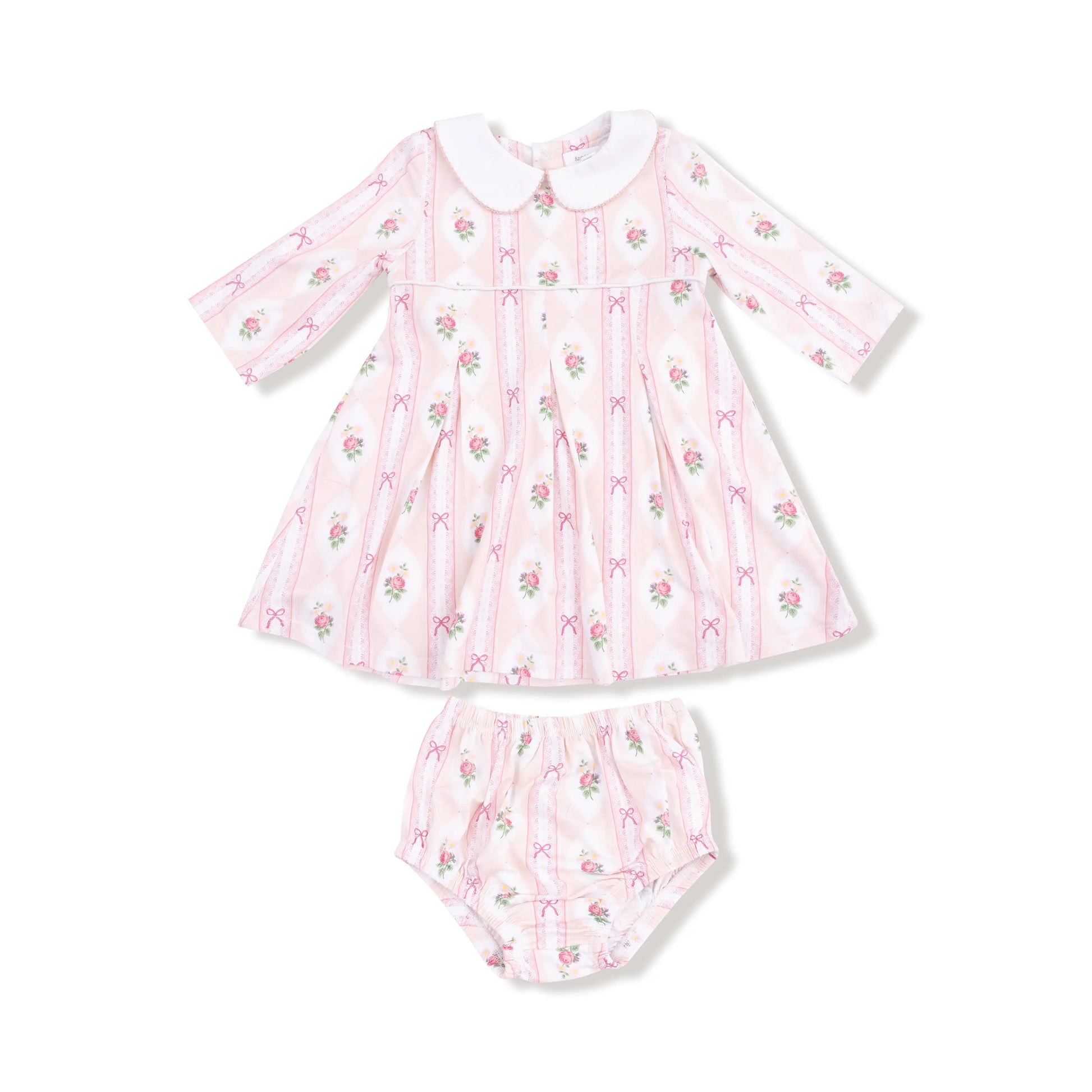 Box Pleat Dress With Peter Pan Collar And Diaper Cover Angel Dear Everetts Place: Online Boutique