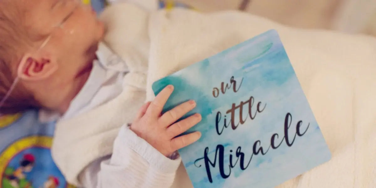 Three Little Tots Boy Preemie Three Little Tots NICU Milestone Cards in Plastic - 