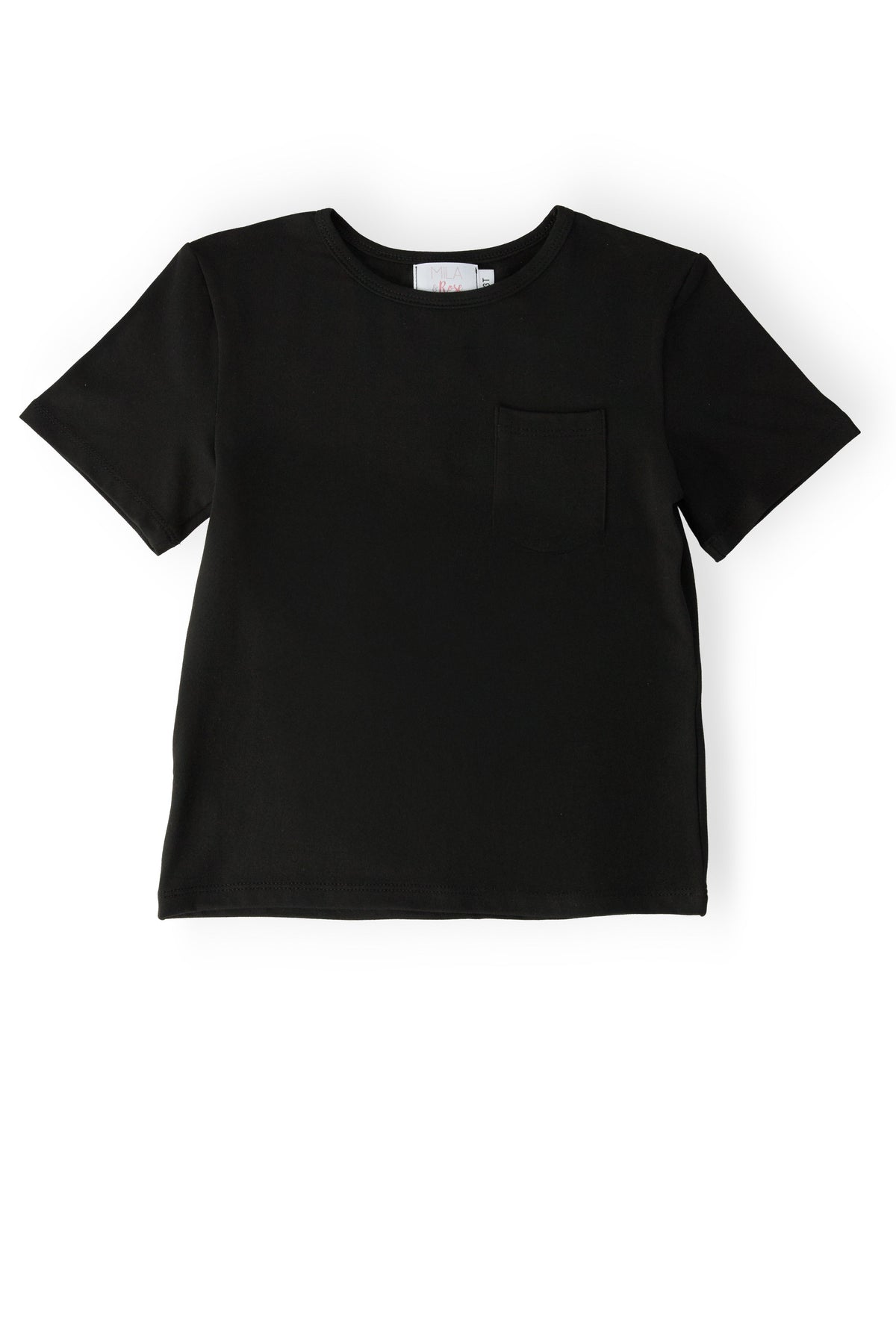 Boys Black S/S Pocket Tee - Sleeve, White, Active Shirt, Pocket, Waist | Everetts Place