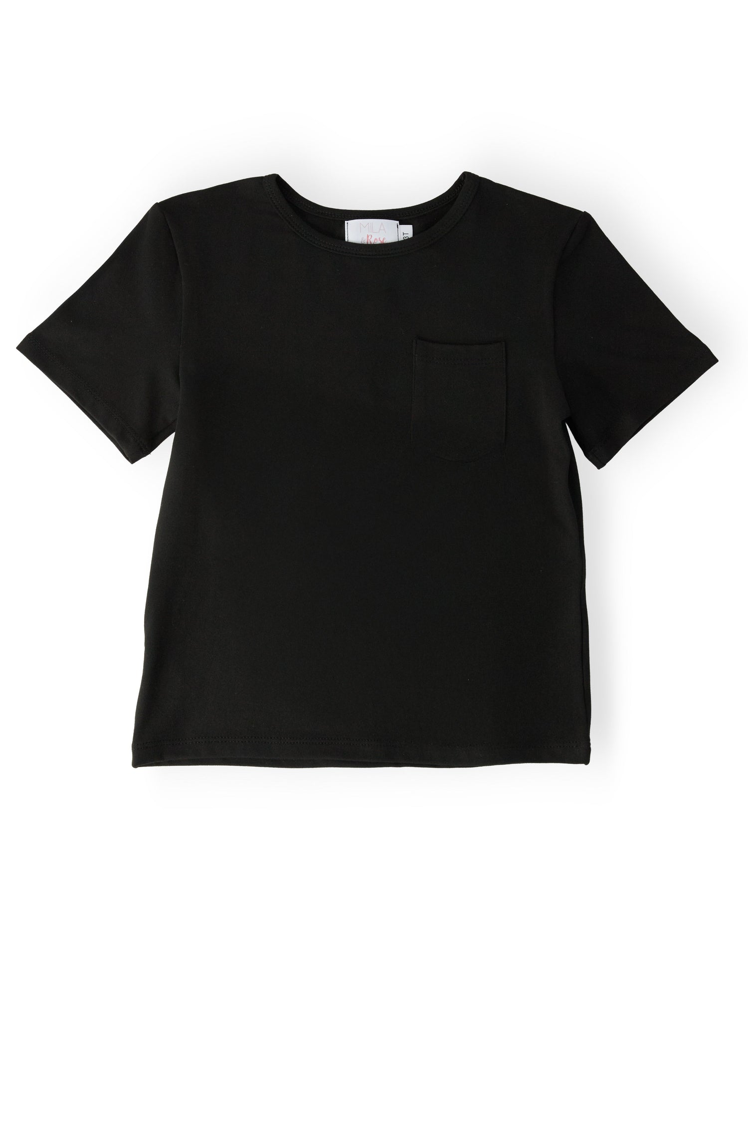 Boys Black S/S Pocket Tee - Sleeve, White, Active Shirt, Pocket, Waist | Everetts Place