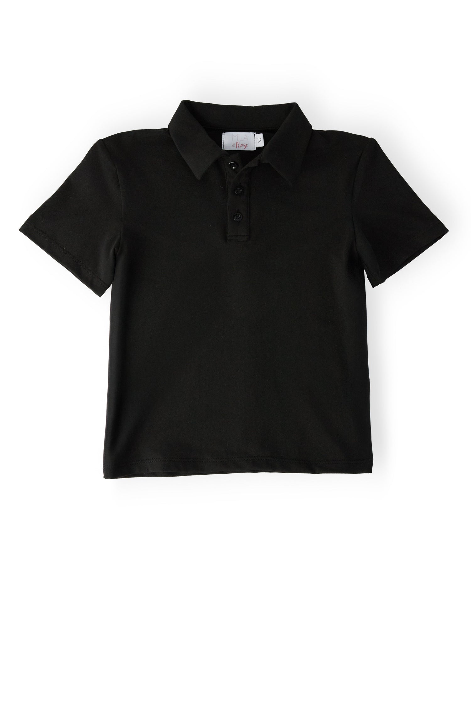 Boys Black S/S Polo - Sleeve, Collar, White, Polo shirt, Active Shirt | Everetts Place