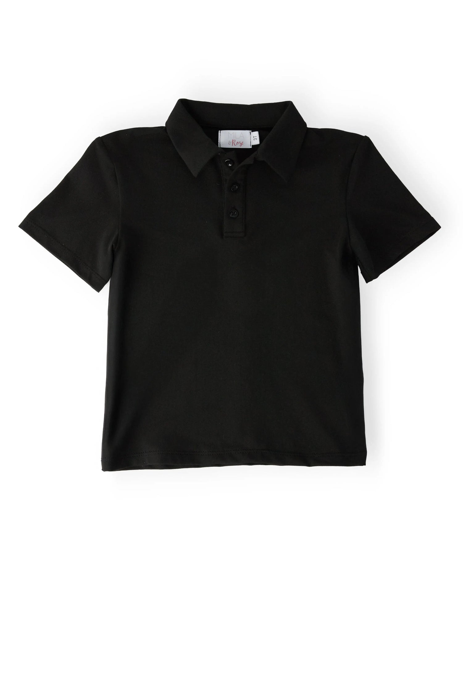 Boys Black Short Sleeve Polo Shirt for School and Everyday Wear Mila & Rose ® 