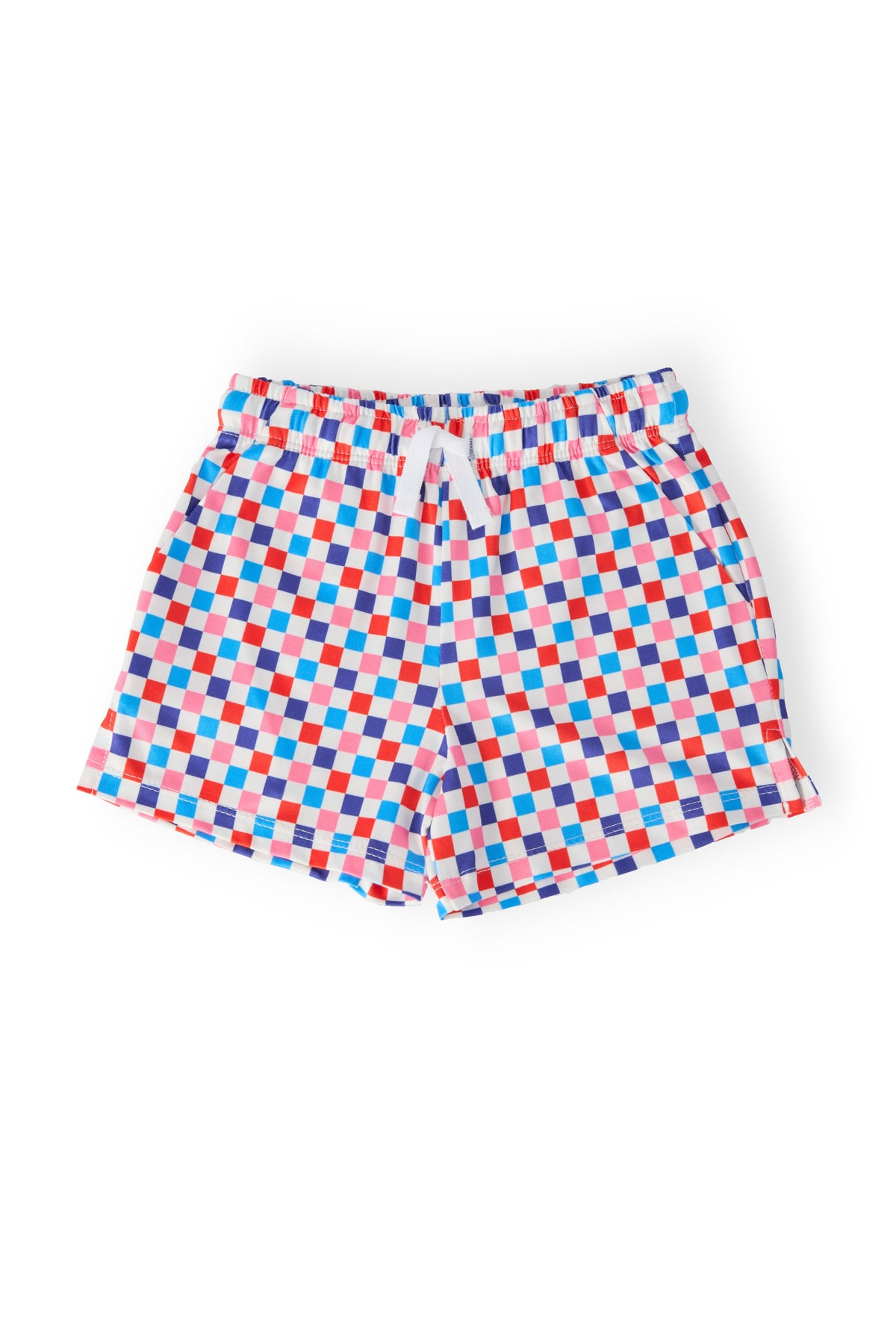 Boys Boom Check Play Shorts - Red, Boardshorts, Active Shorts, Trunks, Baby & Toddler Clothing | Everetts Place