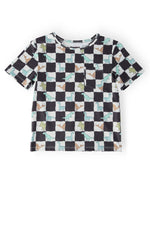 Mila & Rose boys dino checkers short-sleeve pocket tee