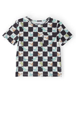 Boys Dino Checkers Short Sleeve Pocket Tee For Casual Everyday Wear Mila & Rose ® 