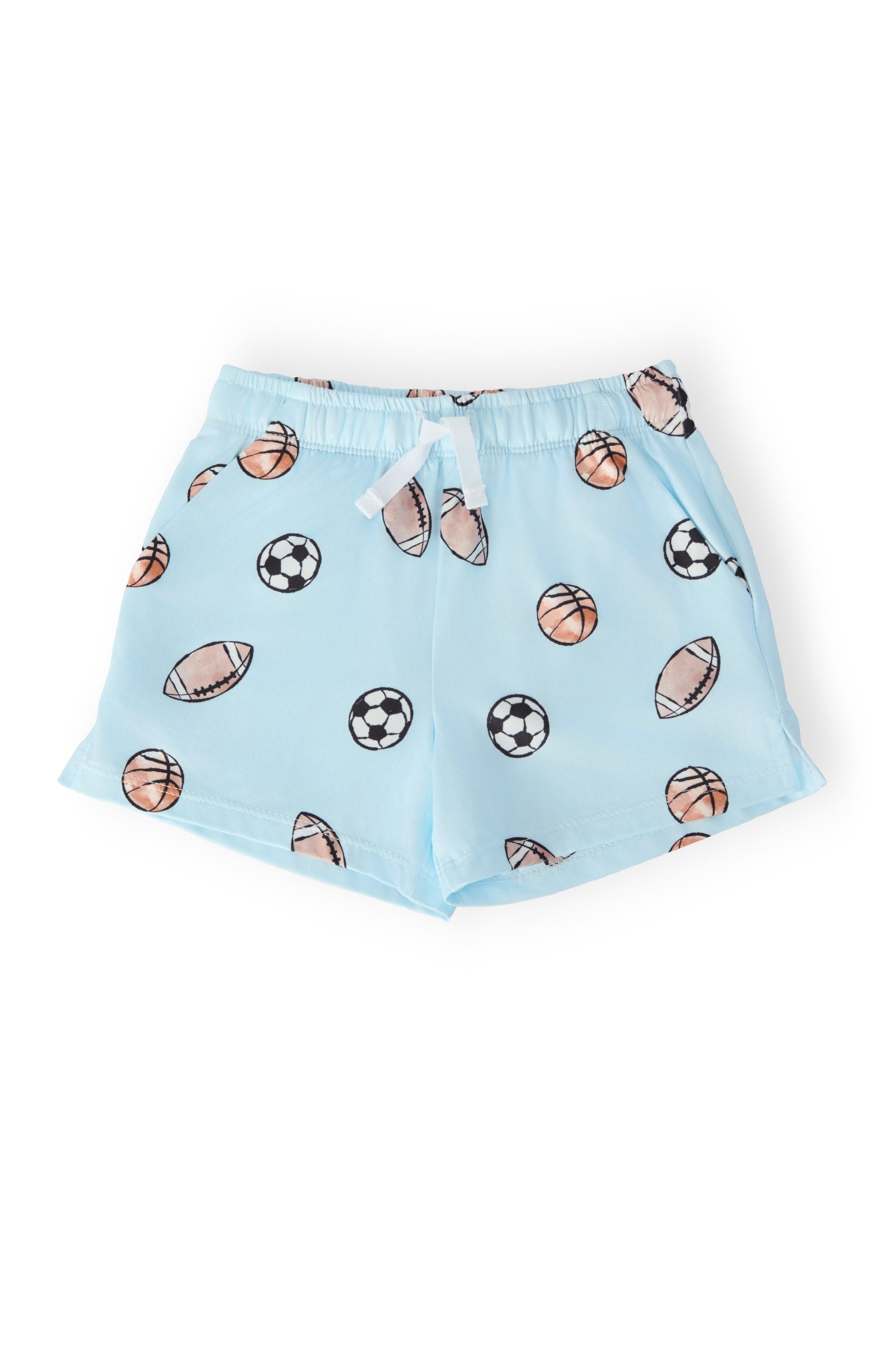 Mila & Rose boys' Game On organic cotton play shorts.
