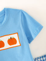 Boys Halloween Smocking Embroidered Cotton Plaid Set Rylee Faith Designs Everetts Place: Online Boutique