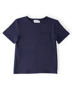 Boys Navy S/S Pocket Tee - Denim, Child, Pocket, Top | Everetts Place