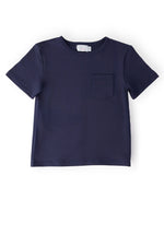 Boys Navy Short Sleeve Pocket Tee Everyday Casual Basics Mila & Rose ® 