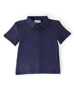 Boys Navy Short Sleeve Polo Shirt For School Uniforms Everyday Comfort Mila & Rose ® 