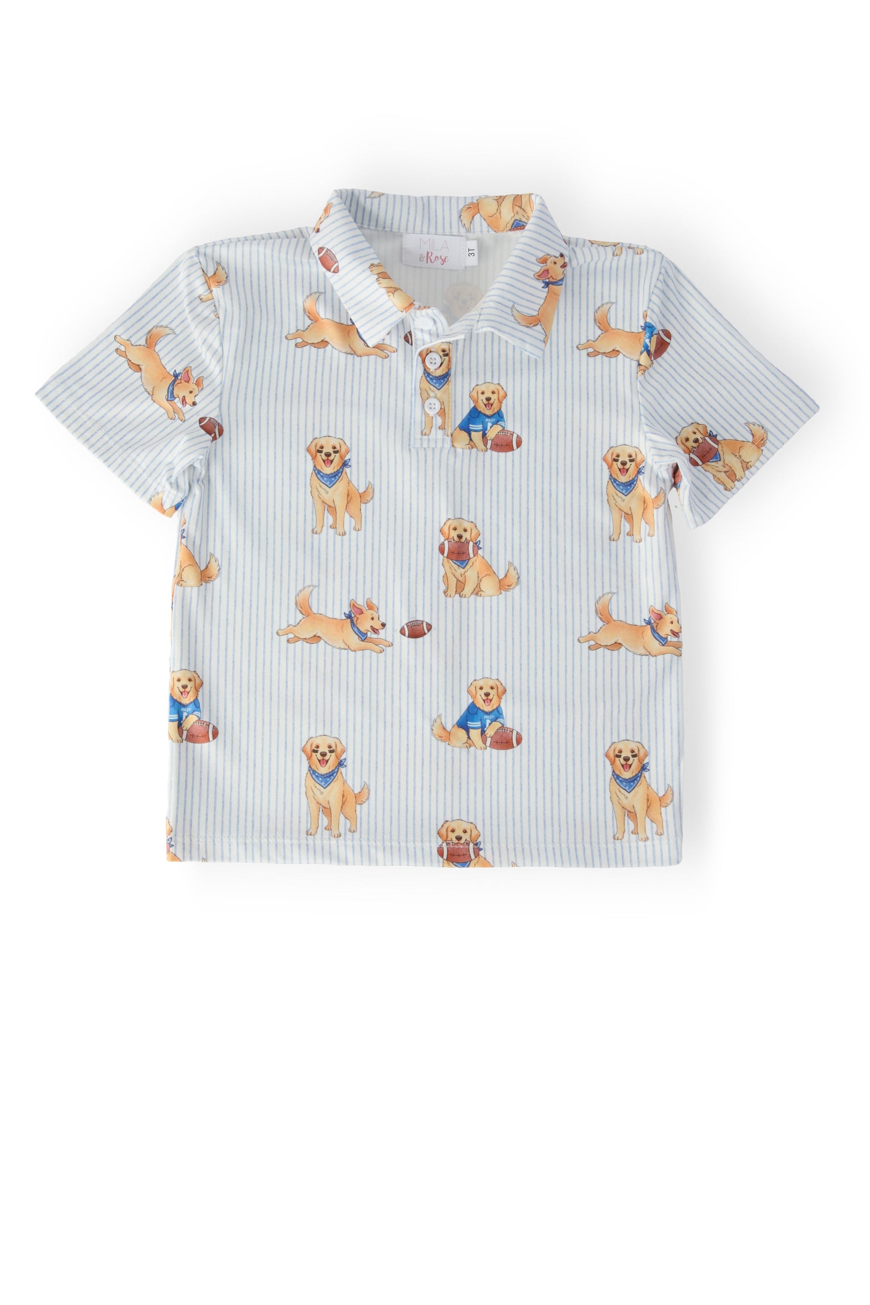 Mila & Rose boys' Quarter-Bark short-sleeve polo shirt