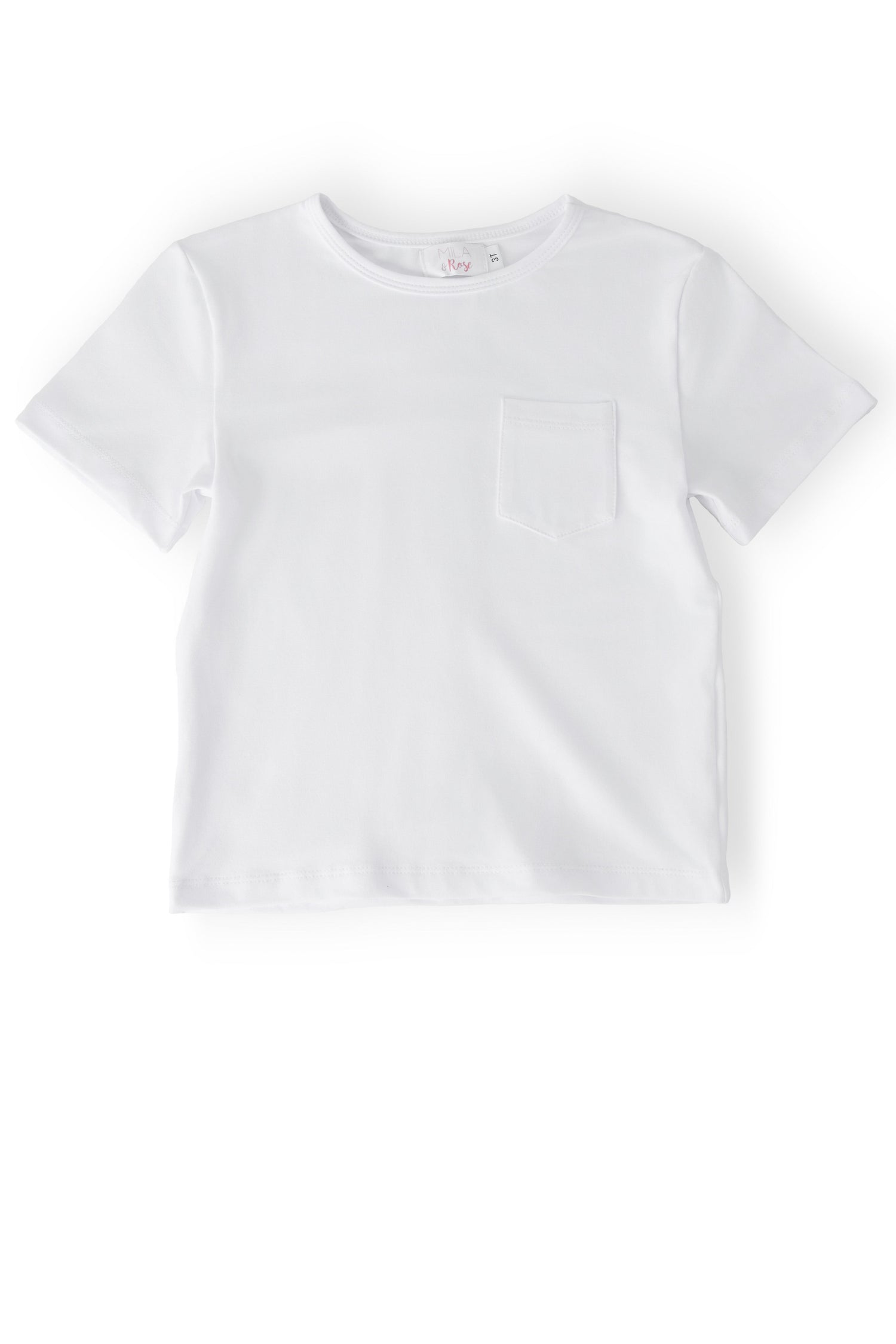 Boys White S/S Pocket Tee - Sleeve, White, Textile, Active Shirt, Waist | Everetts Place