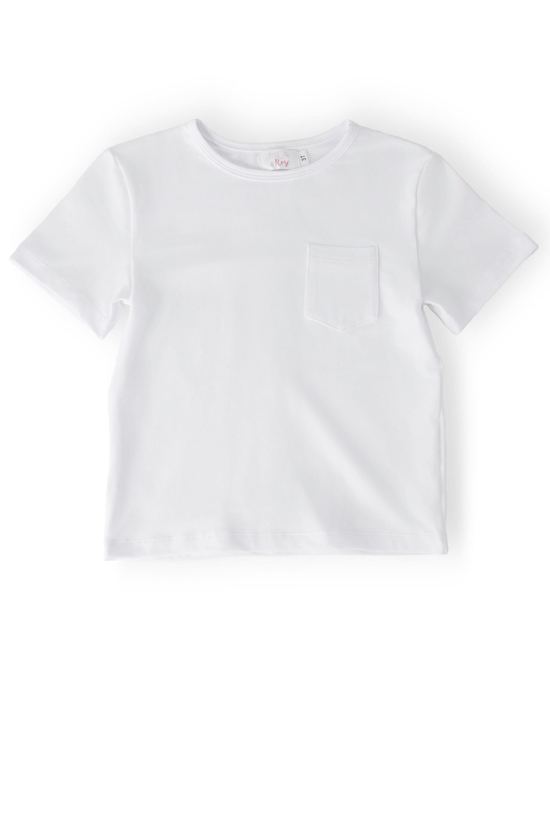 Boys White S/S Pocket Tee - Sleeve, White, Textile, Active Shirt, Waist | Everetts Place