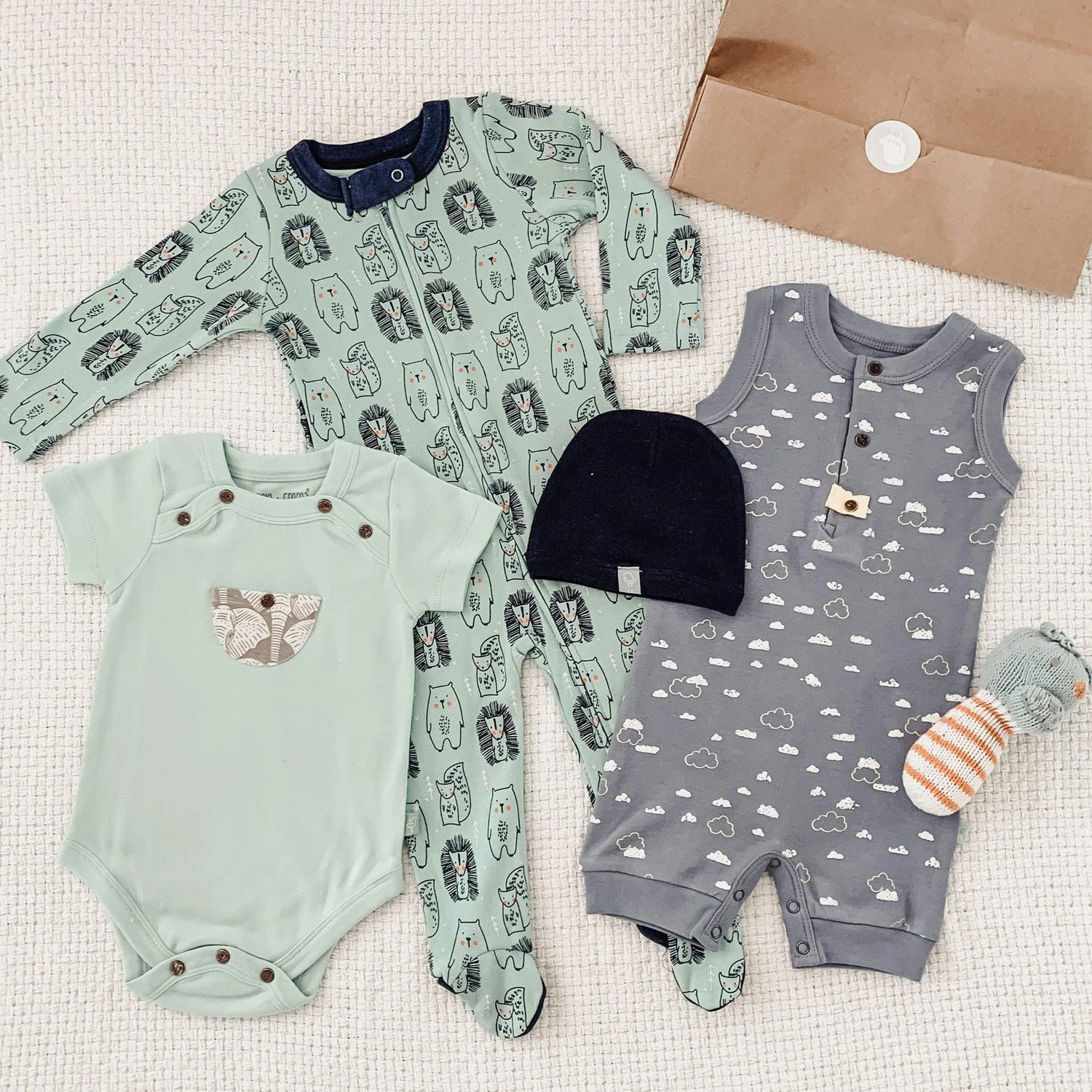 Finn Emma Grab Bag Baby Gift Set Surprising Organic Mix Worth 100 Under Fifty For New Parents Finn + Emma 