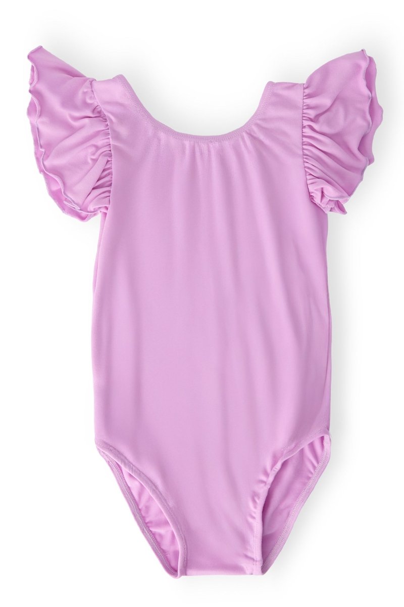 Mila & Rose ® Bright Lilac Flutter Sleeve Leotard For Toddler Dancer - Everetts Place Boutique - 