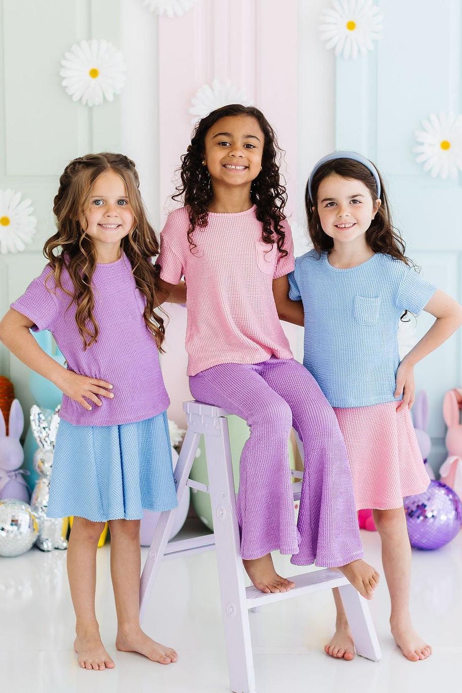 Bright Lilac Scrunchy Bells Mila Rose Kids Fashion Line Mila & Rose ® Everetts Place: Online Boutique