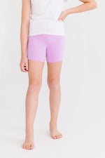Mila & Rose ® Bright Lilac Twirl Shorts High Waisted Layering Basics - Everetts Place Boutique - 