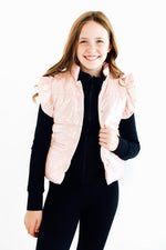 Mila & Rose ® Bright Pink Checker Puffer Vest For Winter Wardrobe - Everetts Place Boutique - 