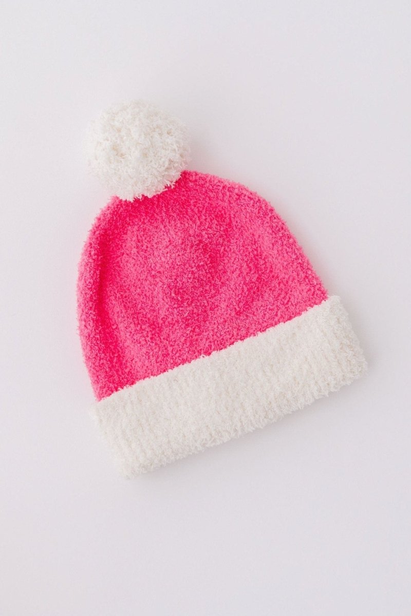 Mila & Rose ® Bright Pink Coconut Cozy Pom Beanie For Kids Mila Rose - Everetts Place Boutique - 