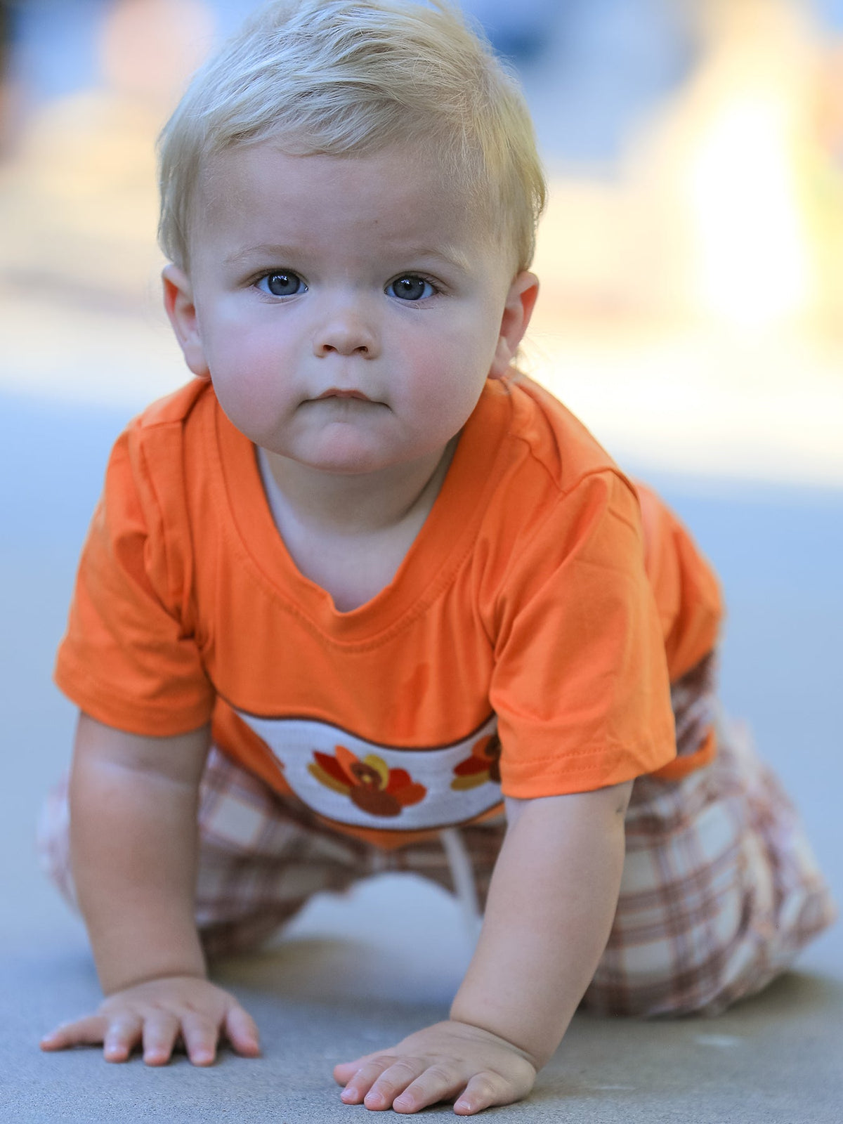 Boys Pants Set, Thanksgiving Turkey Plaid by Rylee Faith Designs