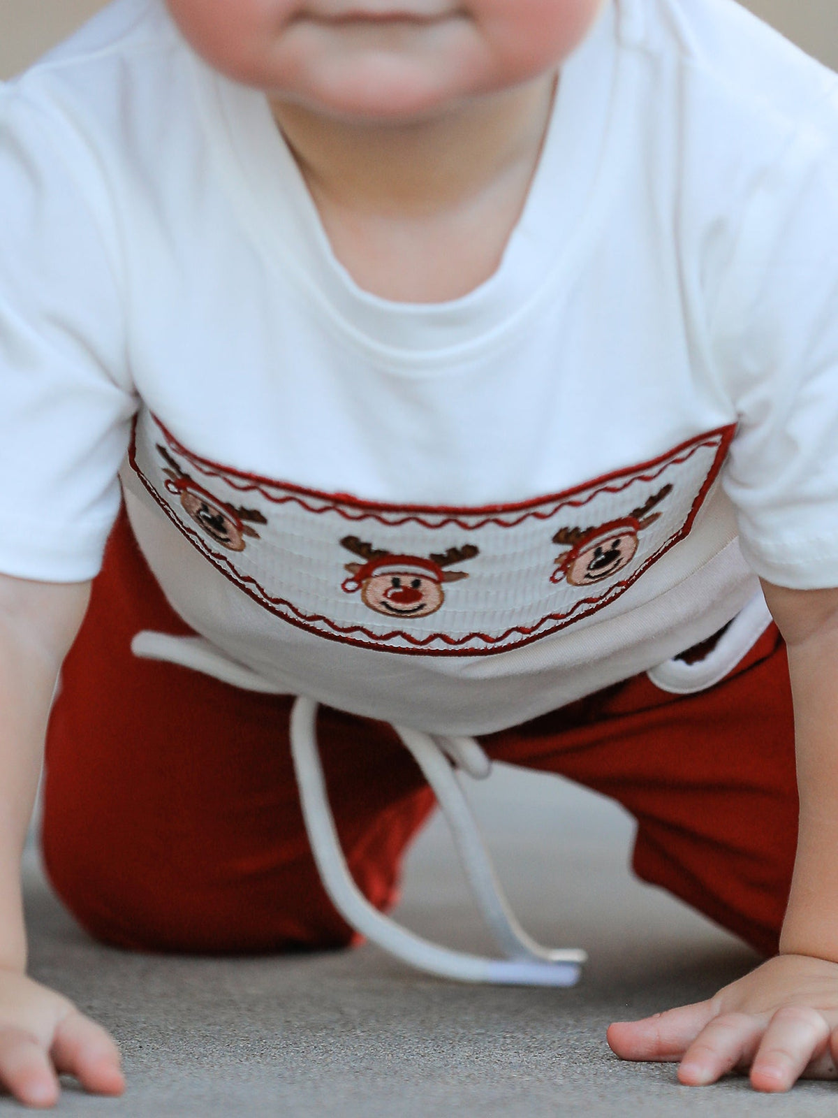 Boys Christmas Reindeer T-Shirt & Pants Set by Rylee Faith Designs