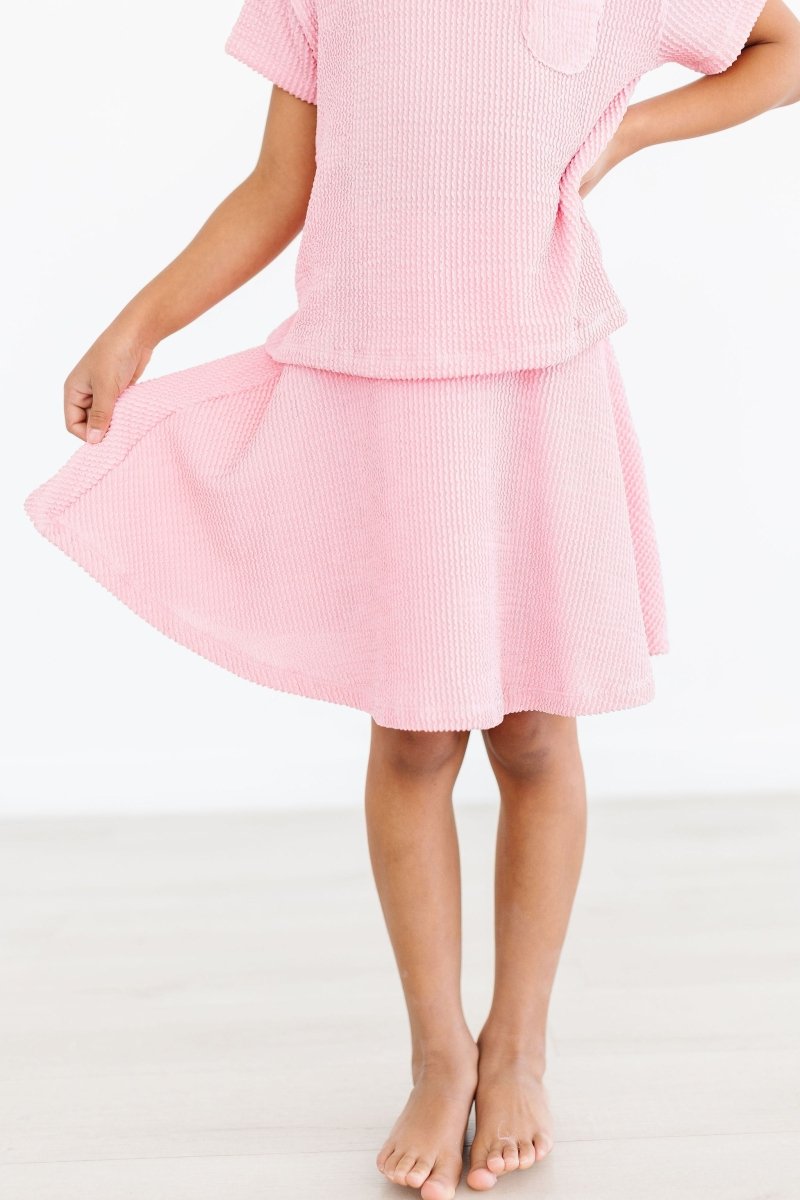 Mila & Rose ® Bubblegum Pink Scrunchy Twirl Skort With Built In Shorts - Everetts Place Boutique - 