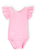 Mila & Rose ® Bubblegum Pink Short Sleeve Flutter Leotard For Girls - Apparel & Accessories > Clothing > Activewear > Dance Dresses, Skirts & Costumes Flutter Leotard S/S