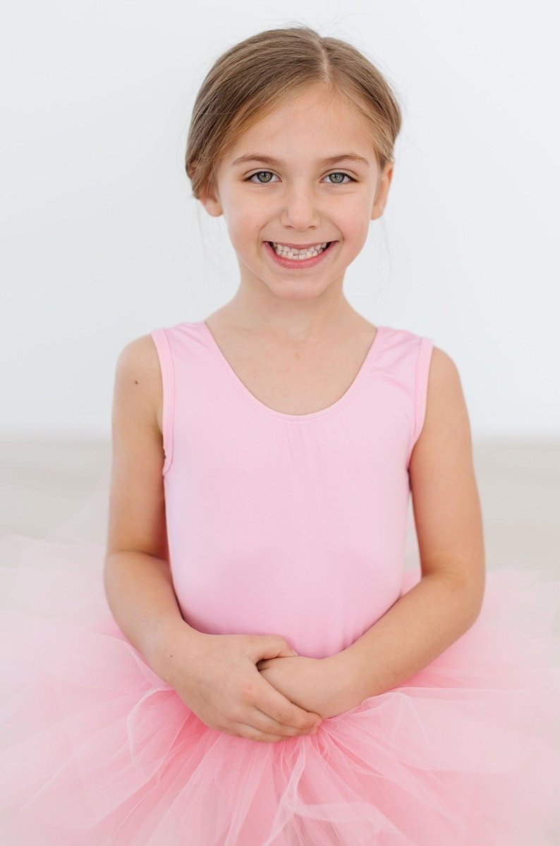 Mila & Rose ® Bubblegum Pink Tank Tutu Leotard For Girls Dance Class - Everetts Place Boutique - 