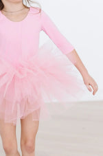 Bubblegum Pink Three Quarter Tutu Leotard For Girls Dance Mila & Rose ® Everetts Place: Online Boutique