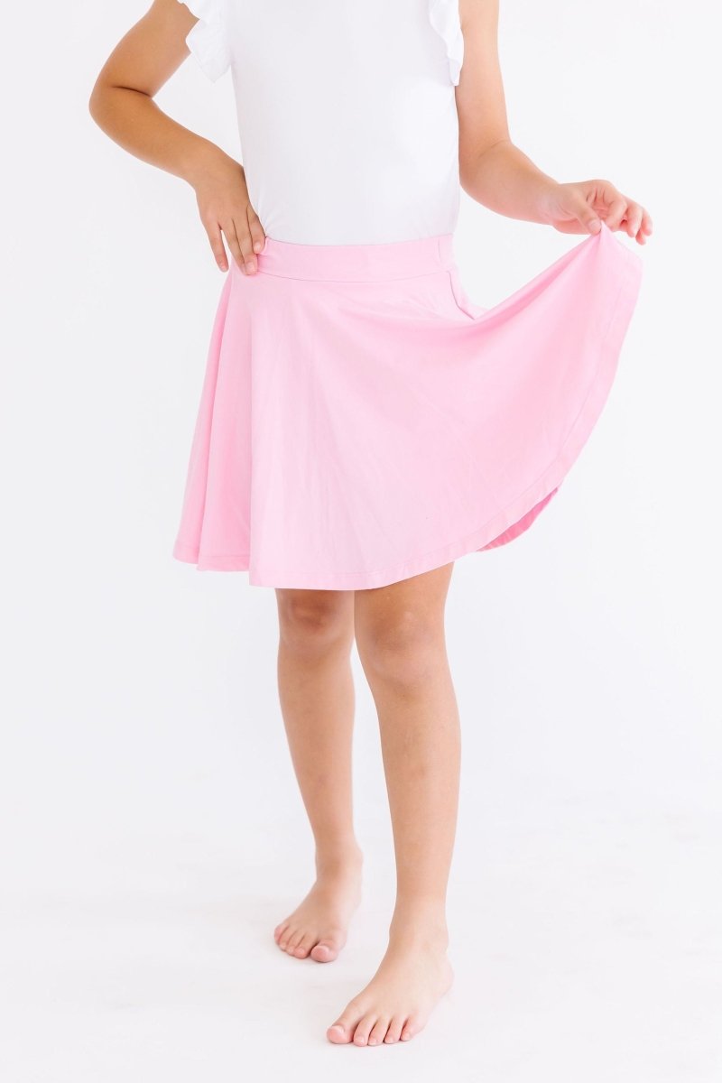 Mila & Rose ® Bubblegum Pink Twirl Skort With Attached Shorts For Girls - Everetts Place Boutique - 