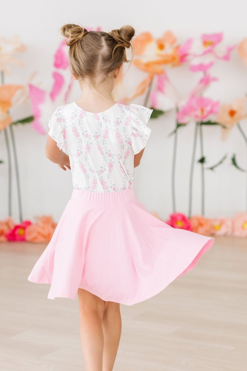 Mila & Rose ® Bubblegum Pink Twirl Skort With Attached Shorts For Girls - Everetts Place Boutique - 