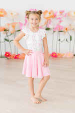 Mila & Rose ® Bubblegum Pink Twirl Skort With Attached Shorts For Girls - Everetts Place Boutique - 