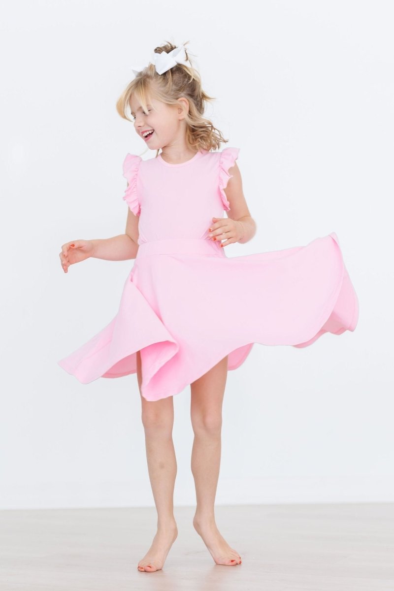 Mila & Rose ® Bubblegum Pink Twirl Skort With Attached Shorts For Girls - Everetts Place Boutique - 