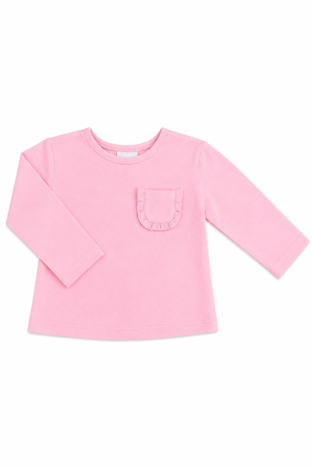 Bubblegum Pink L/S Ruffle Pocket Tee by Mila & Rose ®