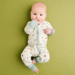 Kolorful Bug Buddies Bamboo Baby Pajamas with Two Way Zipper and Fold Over Hands and Feet - Apparel & Accessories > Clothing > Baby & Toddler Clothing > Baby & Toddler Sleepwear Pajama